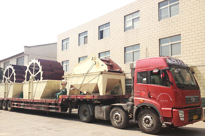 輪斗洗砂機裝車發(fā)貨1